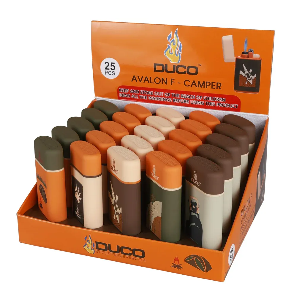 BRIQUET A PIERRE DE CAMPING DUCO - PRESENTOIR DE 25MCX