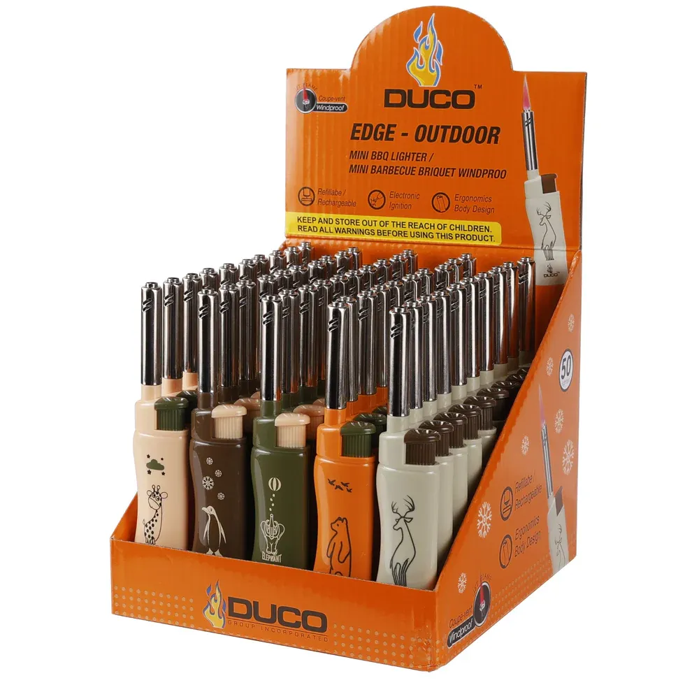 MINI BRIQUET BBQ ANTI VENT DUCO - PRESENTOIR DE 50MCX