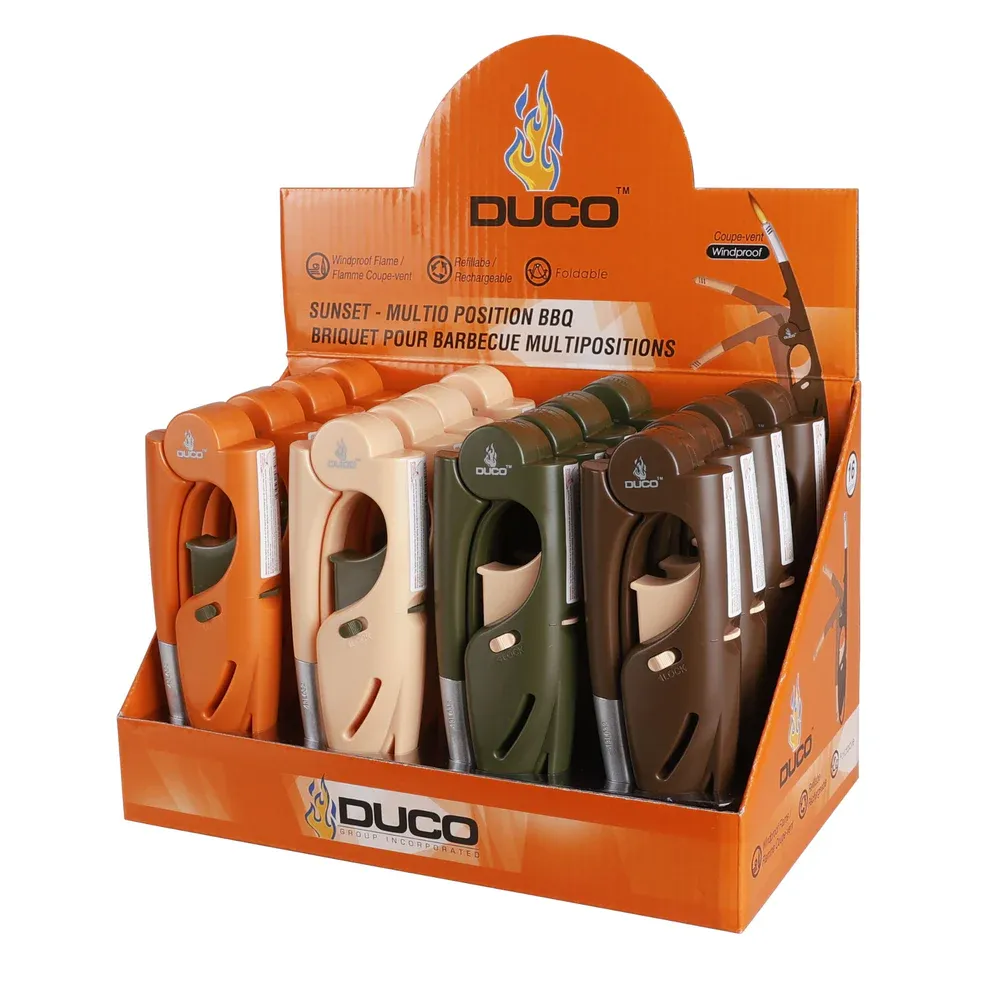 BRIQUET POUR BBQ MULTIPOSITIONS DUCO - PRESENTOIR DE 16MCX