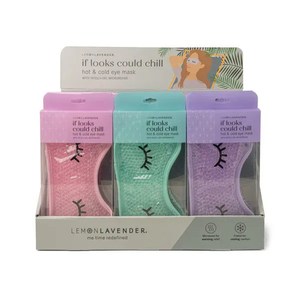 MASQUE GEL POUR LES YEUX ''HOT &amp; COLD'' LEMON LAVENDER - PRESENTOIR DE 24MCX