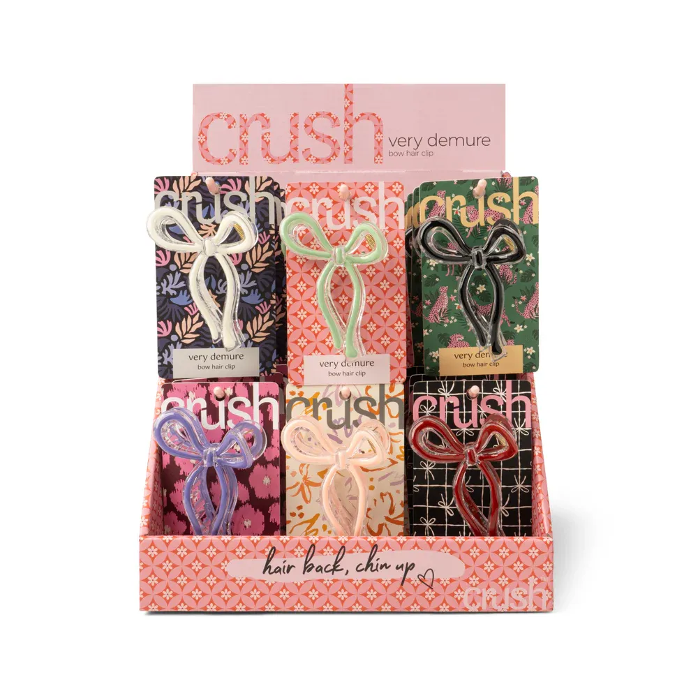 (CGC)PINCE A CHEVEUX BOUCLE ''VERY DEMURE'' CRUSH - PRESENTOIR DE 24MCX