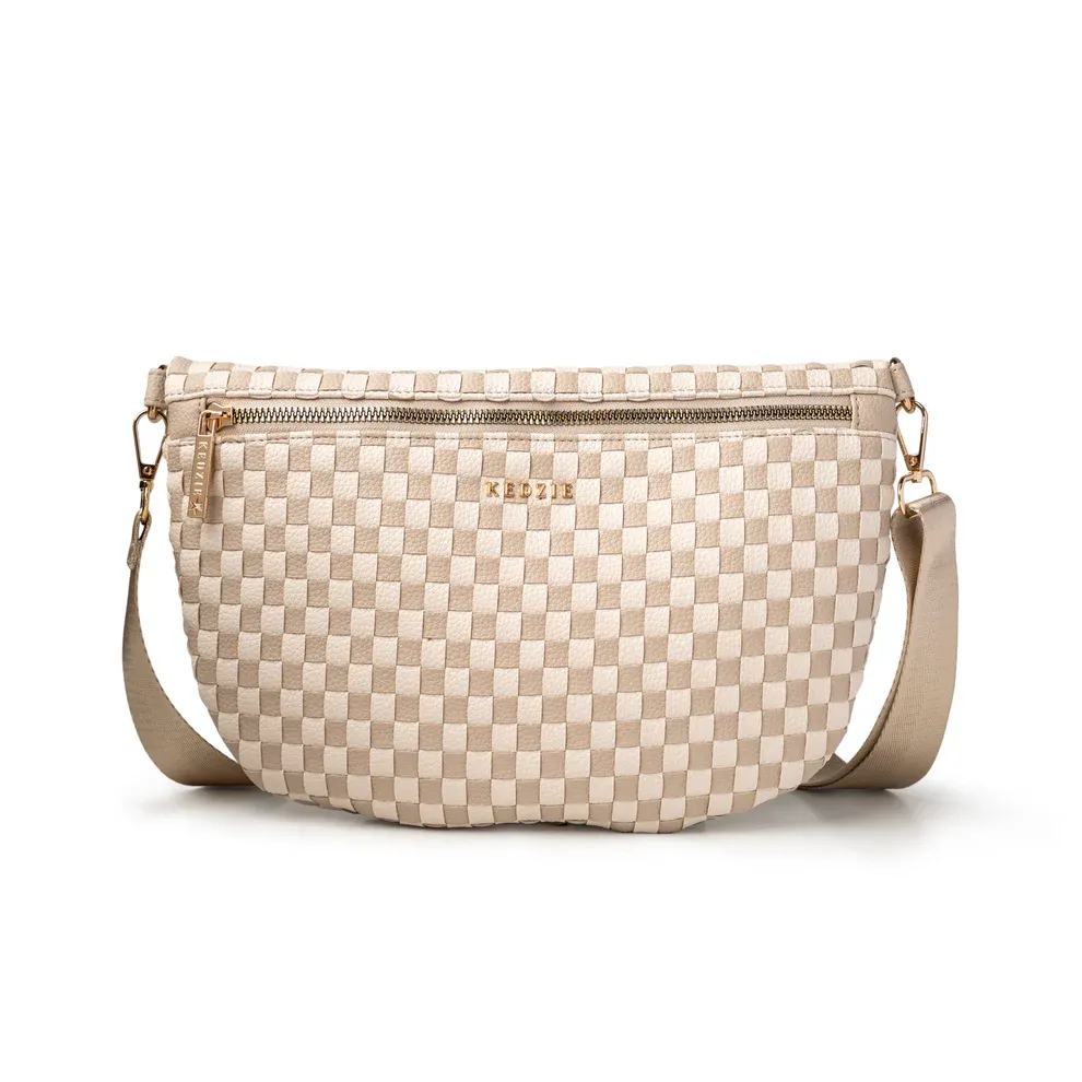 (CGC)SAC A BANDOULIERE TISSÉ TERRACE KEDZIE - TAUPE