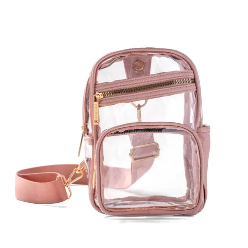 SAC A BANDOULIERE TRANSPARENT KEDZIE - ROSE