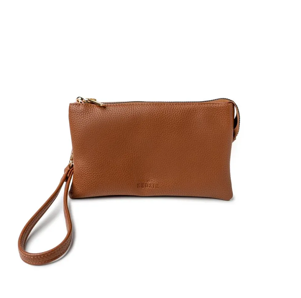 PORTE FEUILLE CONVERTIBLE 2 FACON ECLIPSE KEDZIE - NOISETTE