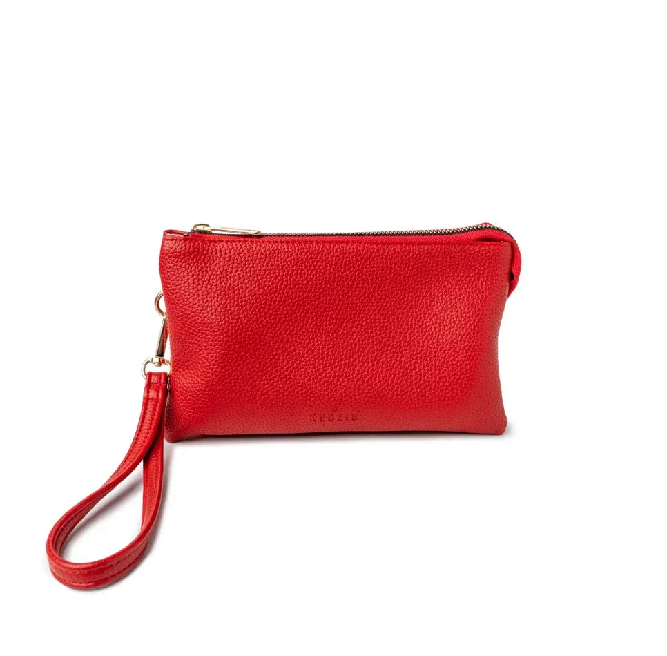 PORTE FEUILLE CONVERTIBLE 2 FACON ECLIPSE KEDZIE - ROUGE