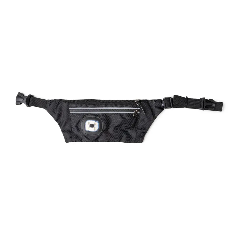 (CGC)SAC DE TAILLE AVEC LUMIERE DEL ET FERMETURE ECLAIRE REFLECTIVE NIGHTSCOPE - NOIR