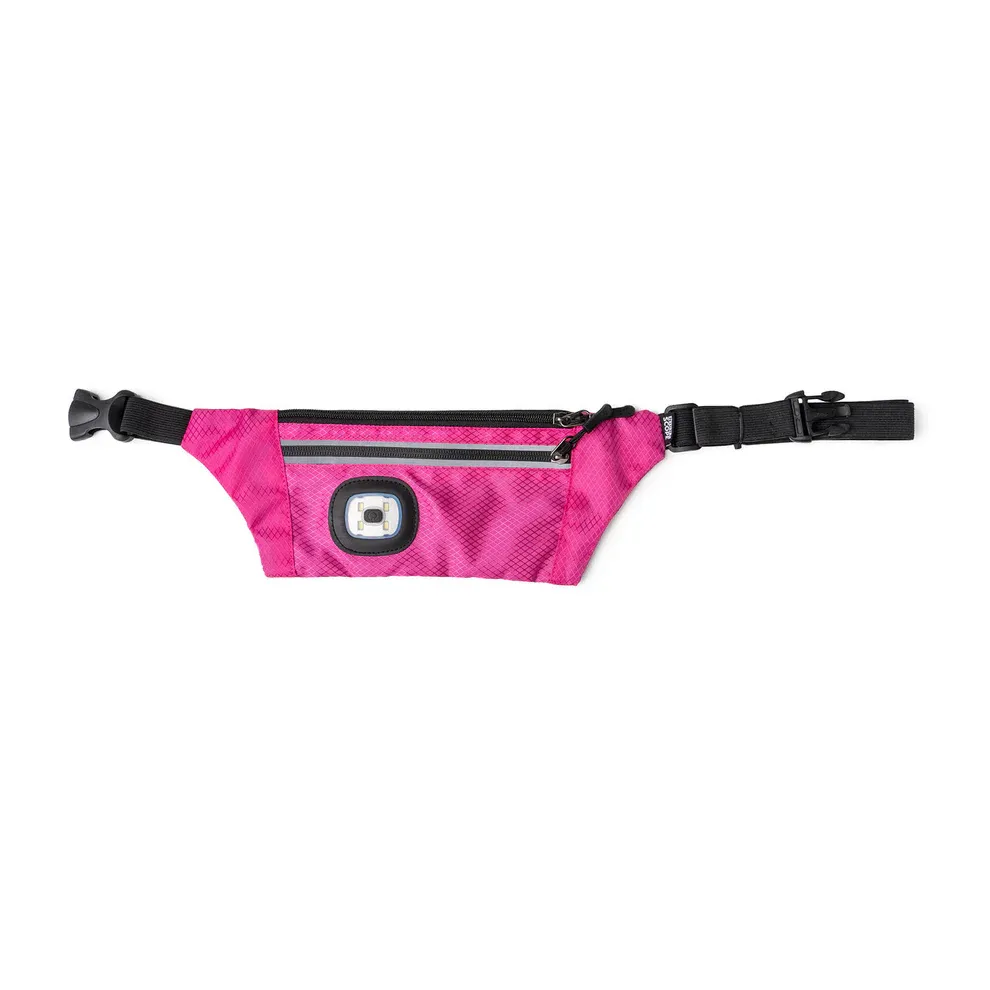 (CGC)SAC DE TAILLE AVEC LUMIERE DEL ET FERMETURE ECLAIRE REFLECTIVE NIGHTSCOPE - ROSE