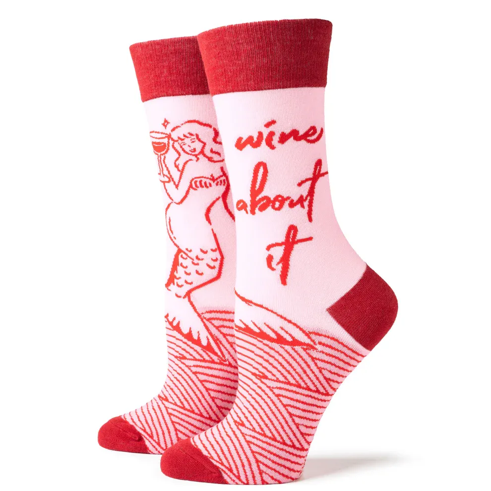 (CGC)CHAUSSETTES WINE ABOUT IT O/S 4PC