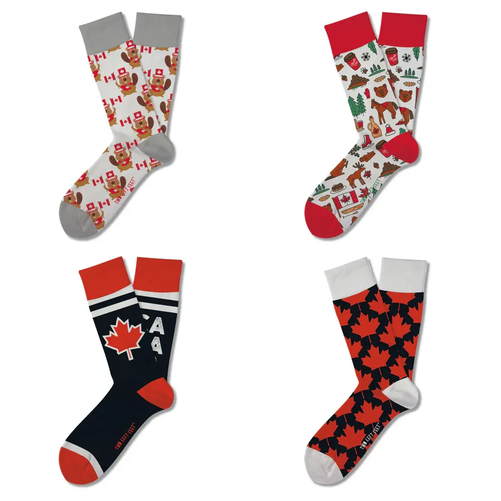 (CGC)CHAUSSETTES TWO LEFT FEET CANADA - ASST.24MCX