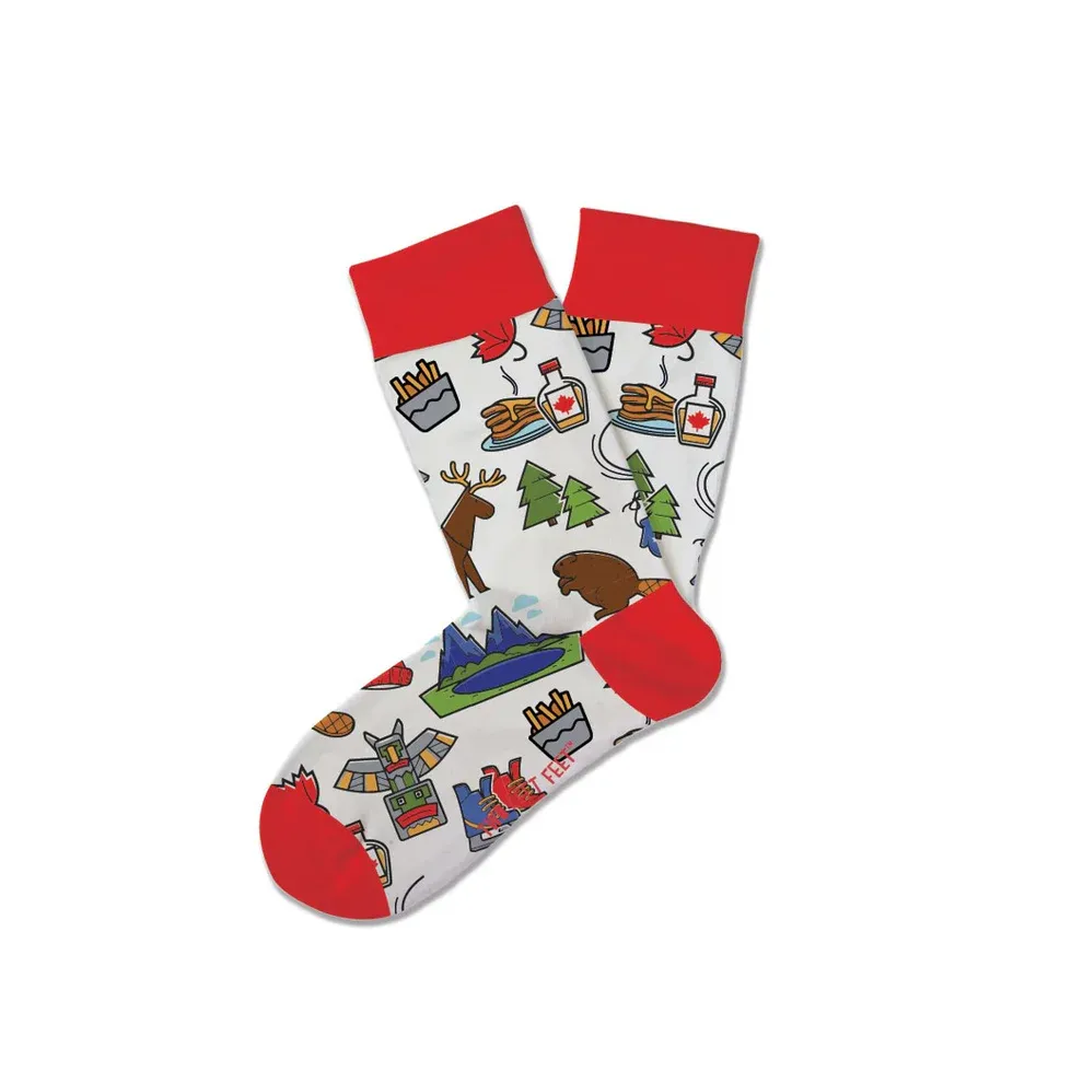 (CGC)CHAUSSETTES POUR ENFANTS TWO LEFT FEET PETIT (AGE 7-10) - ICONE CANADIEN