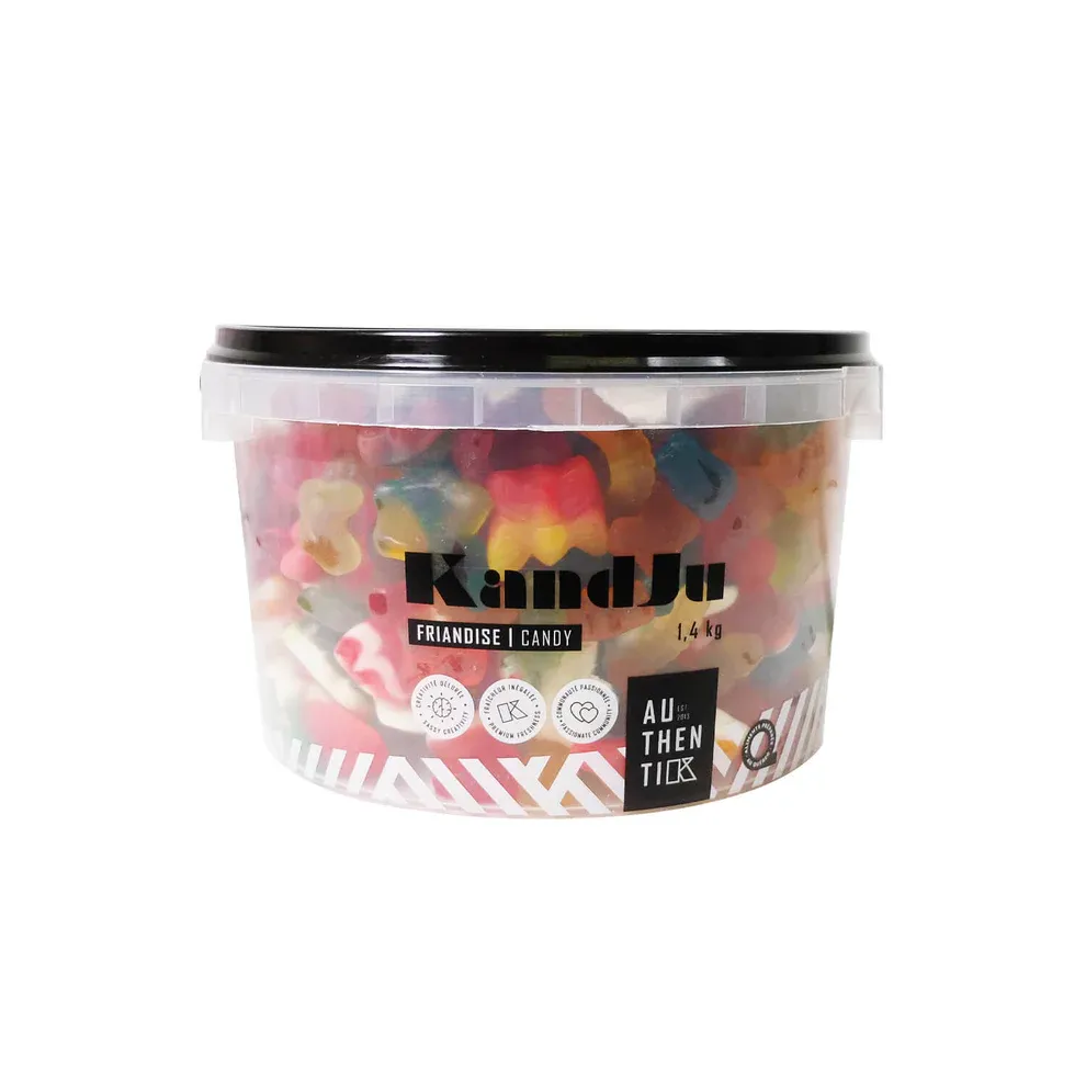 (CGC)SEAU DE BONBONS JUJUBES CLASSIQUE 1.4KG KANDJU