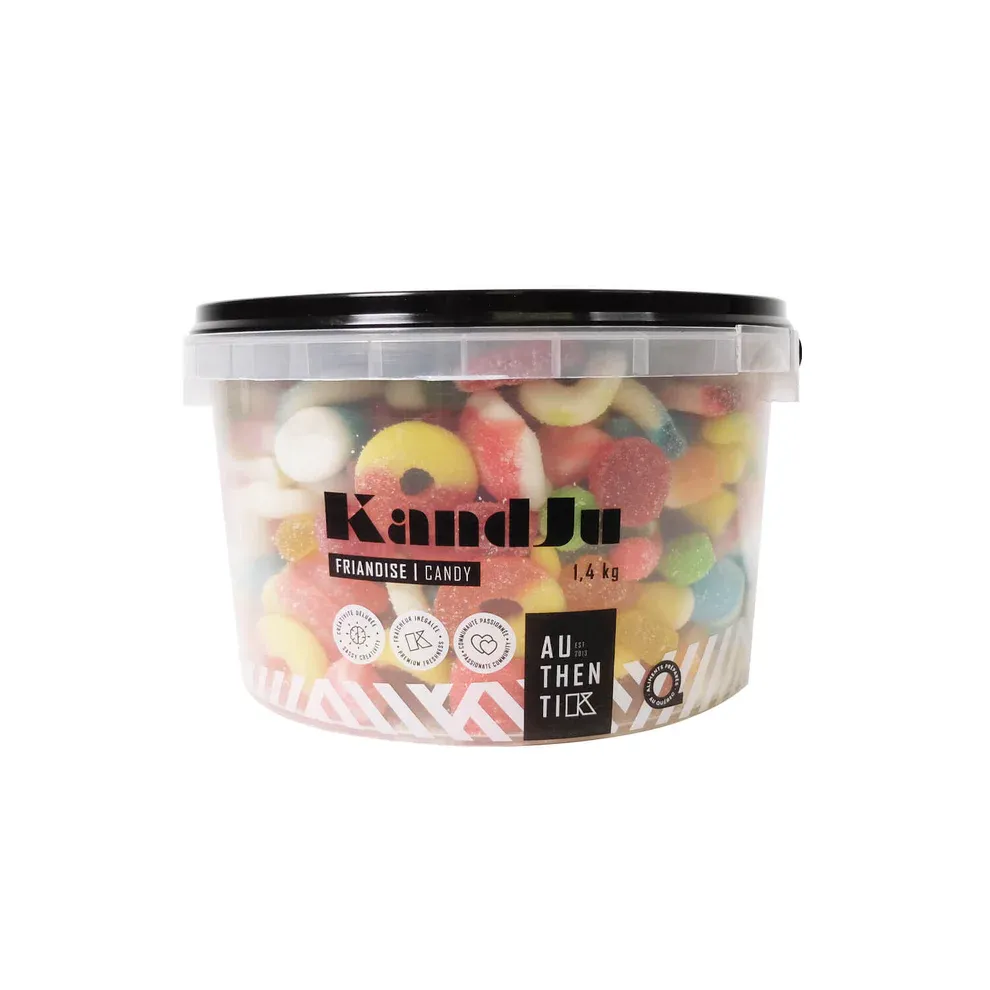 (CGC)SEAU DE BONBONS SABLÉ 1.4KG KANDJU