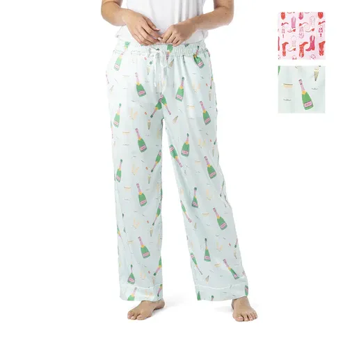 (CGC)PANTALON DE PYJAMA EN SATIN HELLO MELLO  - ASST. 16MCX