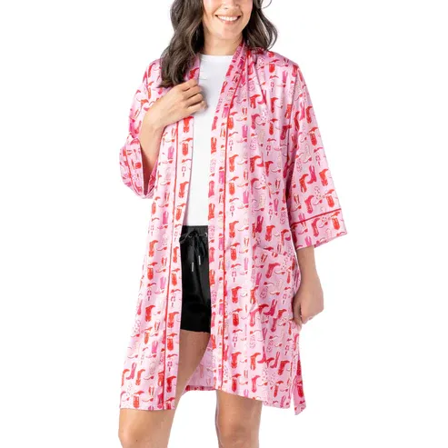 (CGC)ROBE DE CHAMBRE EN SATIN HELLO MELLO - S/M - ''BOOTIE SLEEP''