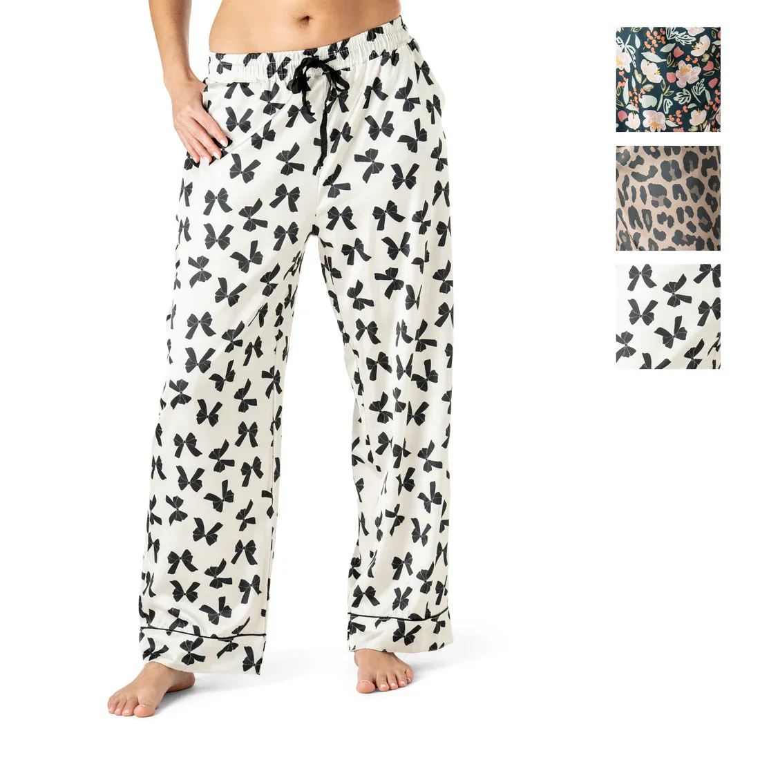 (CGC)PANTALON DE PYJAMA EN SATIN HELLO MELLO  - ASST.24MCX