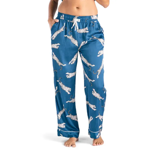 (CGC)PANTALON DE PYJAMA EN SATIN BEAUTY SLEEP 2.0 HELLO MELLO - XL/XXL - ''SLEEP EASY TIGER''