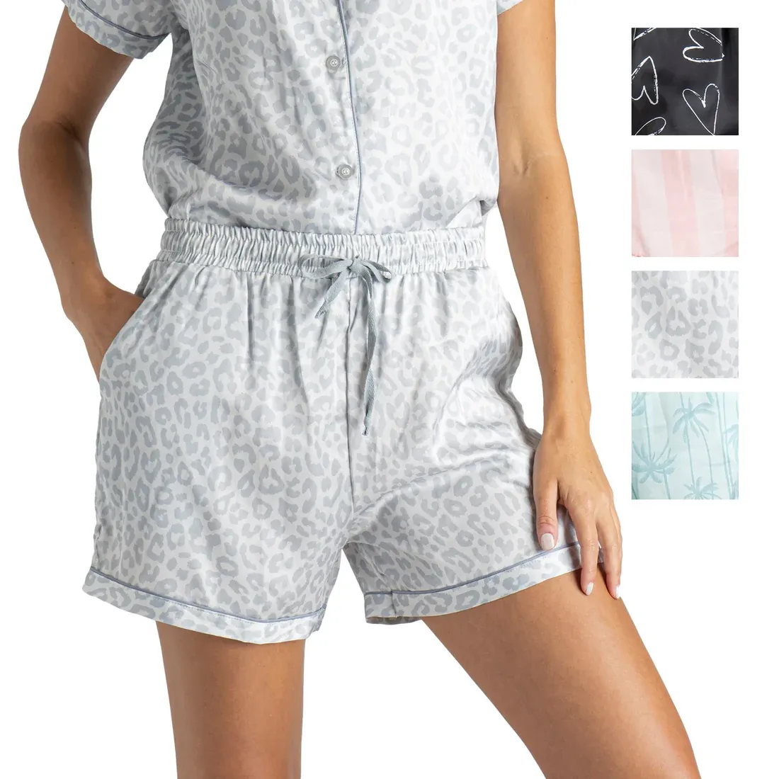 (CGC)SHORT DE PYJAMA EN SATIN BEAUTY SLEEP HELLO MELLO - ASST.24MCX