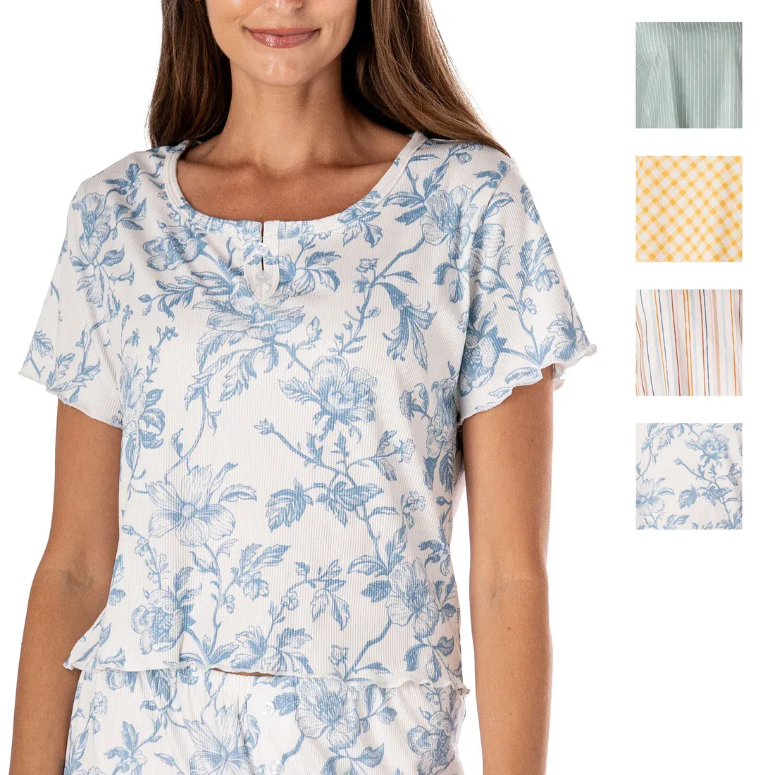(CGC)HAUT DE PYJAMA CÔTELÉ SNOOZE FEST HELLO MELLO - ASST.32MCX