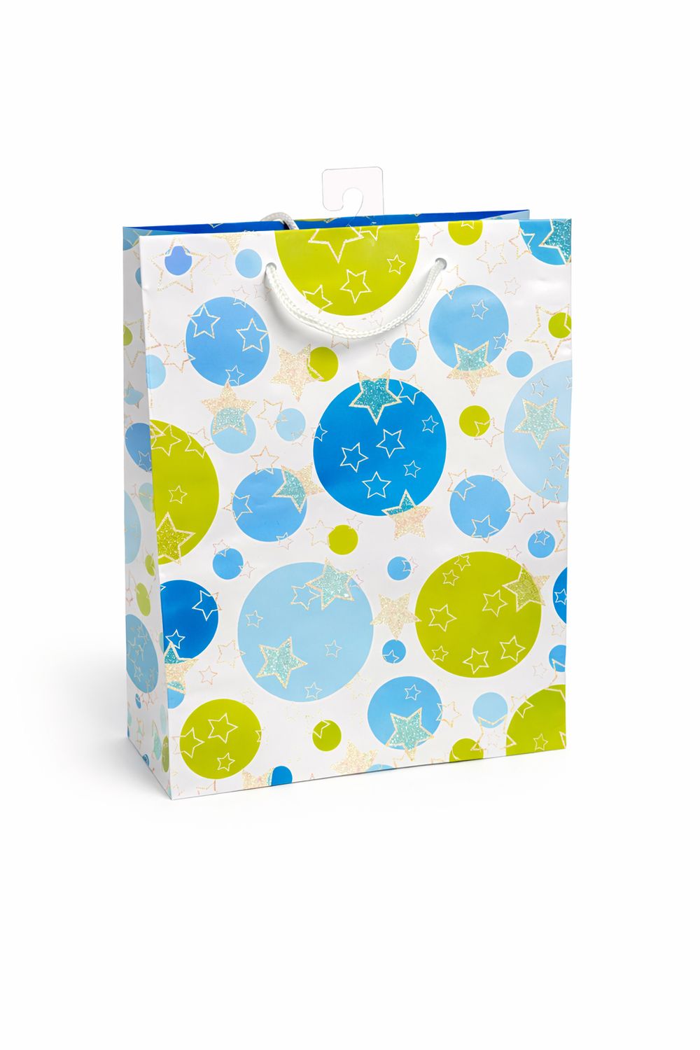 SAC CADEAU JUMBO BULLE BLEU ET VERT