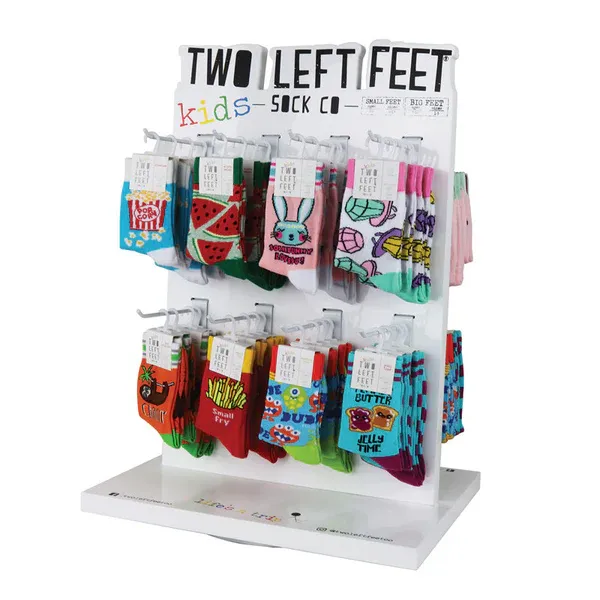 PRESENTOIR DE COMPTOIR POUR CHAUSSETTES ENFANTS TWO LEFT FEET