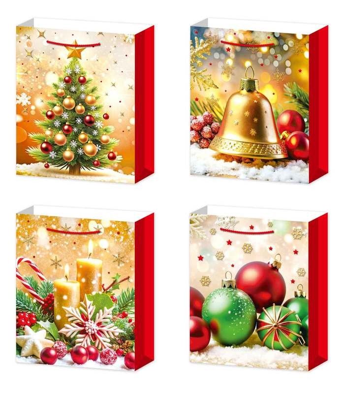 SAC CADEAU SAPIN ET DECORATIONS  - MOYEN (XM)