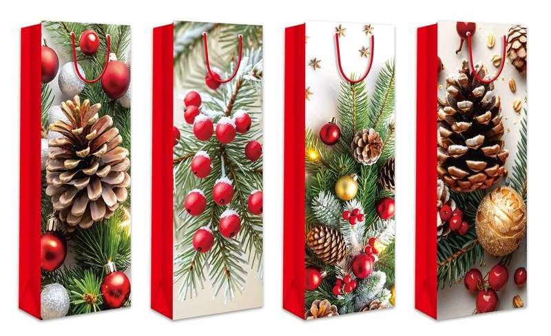 SAC CADEAU BRANCHE DE SAPIN - VIN (XM)