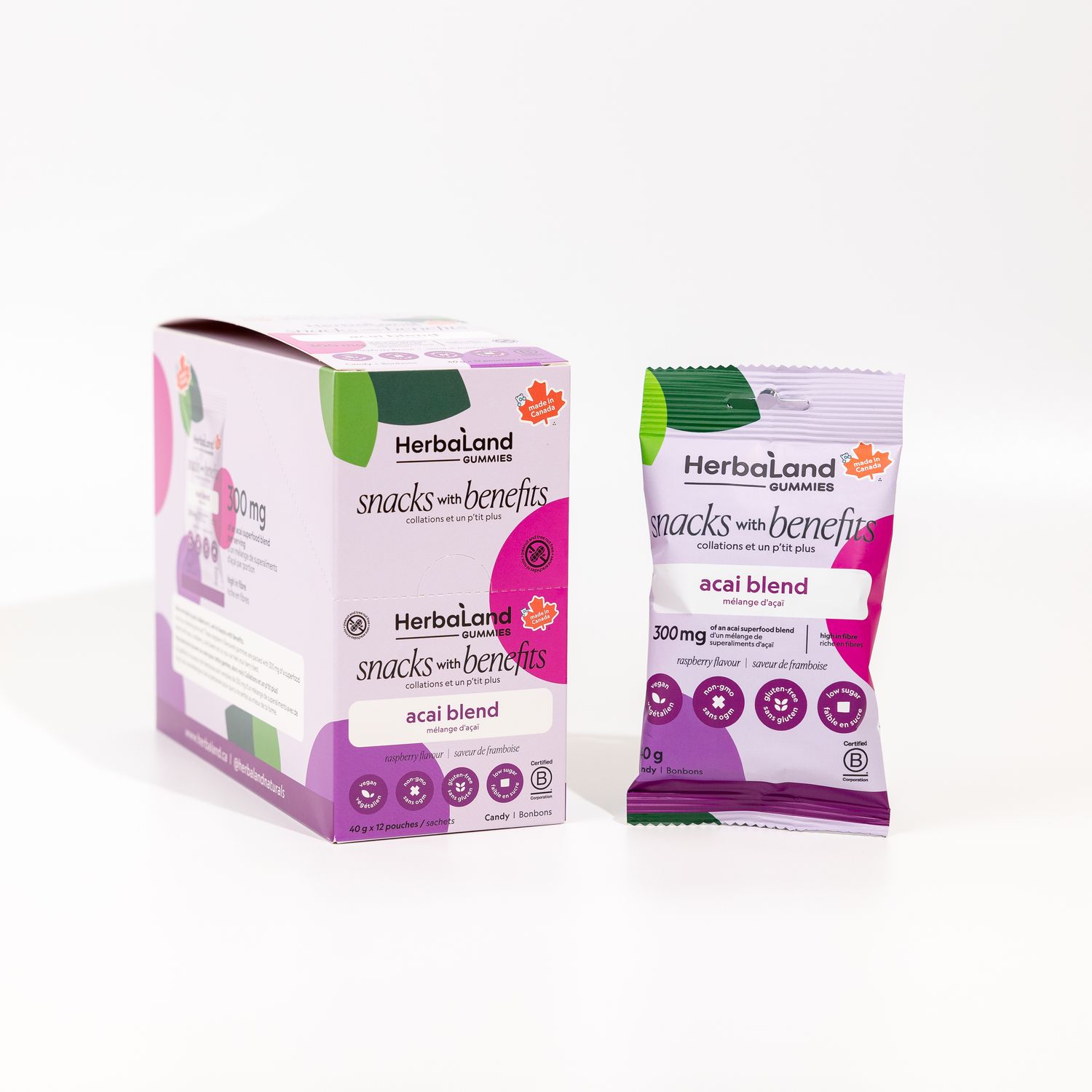 Collations fonctionnelles açaï antioxydant 40 g – 12 unités