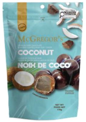 BONBON NOIX DE COCO ENROBÉ SAVEUR CHOCOLAT NOIR 170G - BOITE DE 12MCX