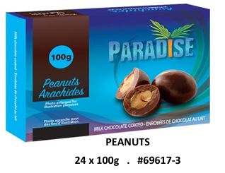 ARACHIDE ENROBÉ DE CHOCOLAT PARADISE 100G - BOITE DE 24MCX (XM)