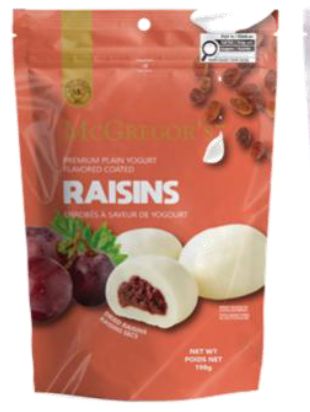 RAISIN ENROBÉ A SAVEUR DE YOGOURT 200G - BOITE DE 12MCX