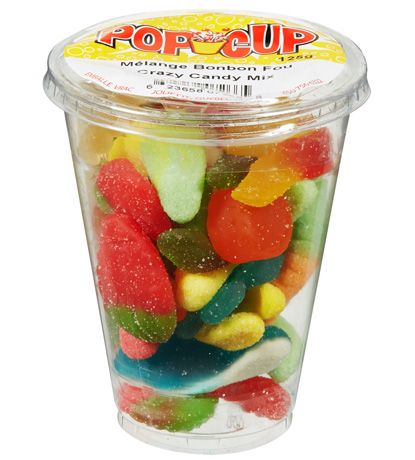 Pop Cup Fou Des Bonbons 6 x 125g (2.50 UNITÉ)