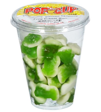 Pop Cup Grenouille Gomme Balloune 6 x 125g (2.50 UNITÉ)