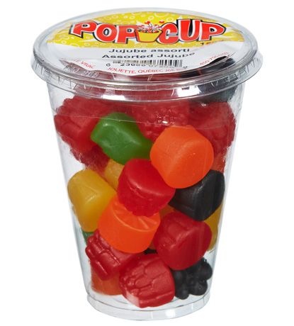 Pop Cup Jujube Assorti  6 x 135g (2.50 UNITÉ)