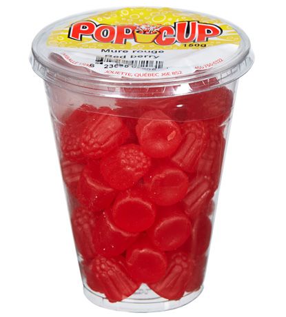 Pop Cup Mini Framboise Rouge - (Mure rouge) 6 x 125g (2.50 UNITÉ)