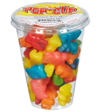 Pop Cup Oursons Fluo 6 x 125g (2.50 UNITÉ)