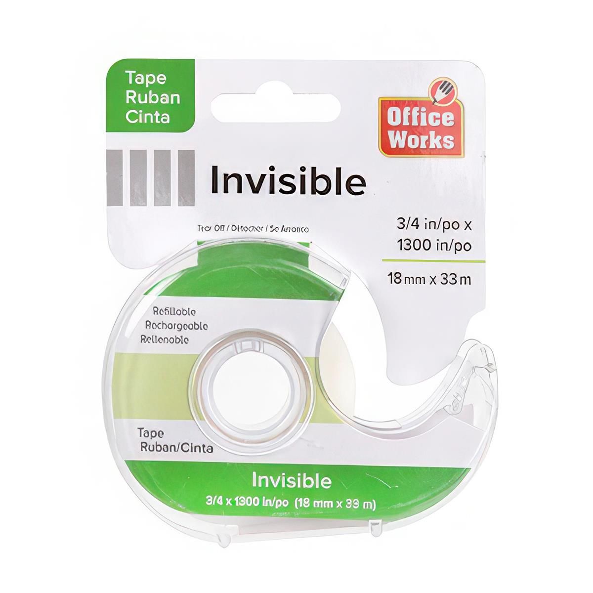 RUAN ADHÉSIF INVISIBLE 18MM X 33 M(H3-6)