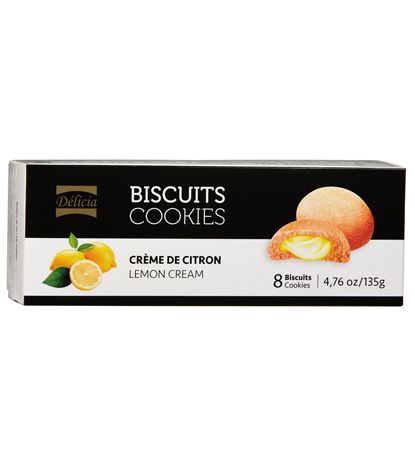 Biscuits farcis à la crème de citron (Délicia) 18 X 135GR