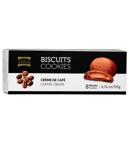 Biscuits farcis à la crème de café (Délicia) 18 X135 GR