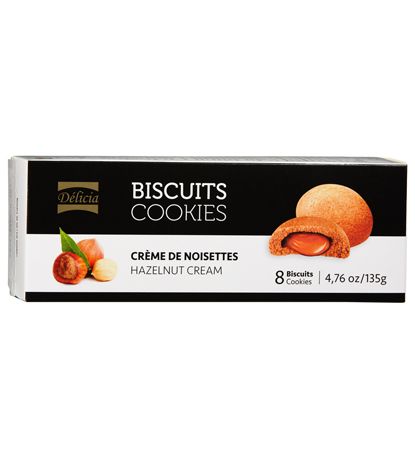 Biscuits farcis à la crème de noisette (Délicia ) 18 X135GR