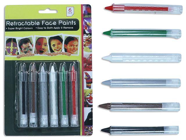 Grands bâtonnets de maquillage rétractables 6 pk.(RW)