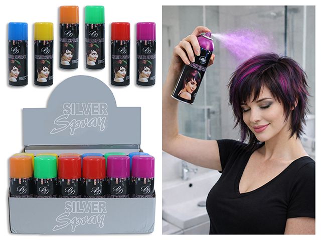 SPRAY colorée. 80g (2,82oz). 6 Couleurs d’Assistant. 24/Dsp. (HW)