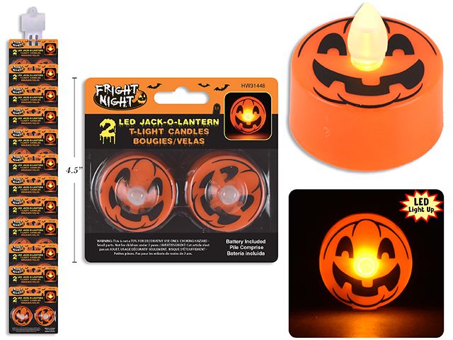 BOUGIES VACILLANTES 2 MCX CITROUILLE (HW)