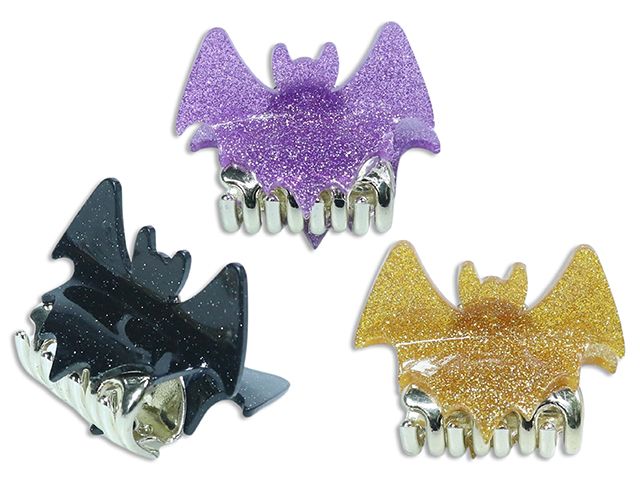 Pince acrylique Hween pour griffes de chauve-souris de 2,05 x 1,38 pouces. 3 cols : Noir / Orange / Violet (HW)