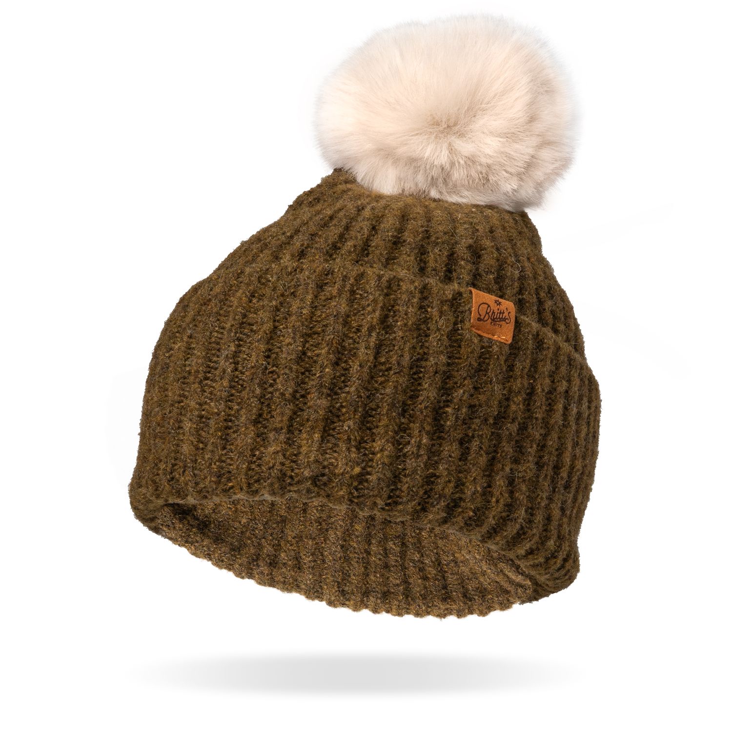 BONNET BRITT'S KNITS AVEC POMPOM OLIVE