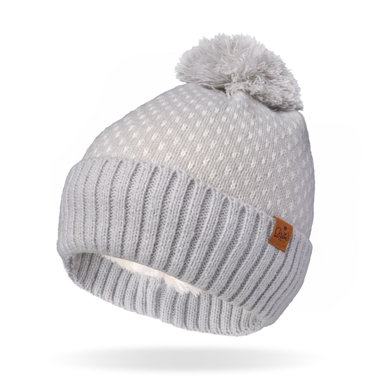 BONNET BRITT'S KNITS HIGHLAND AVEC POMPOM GRIS