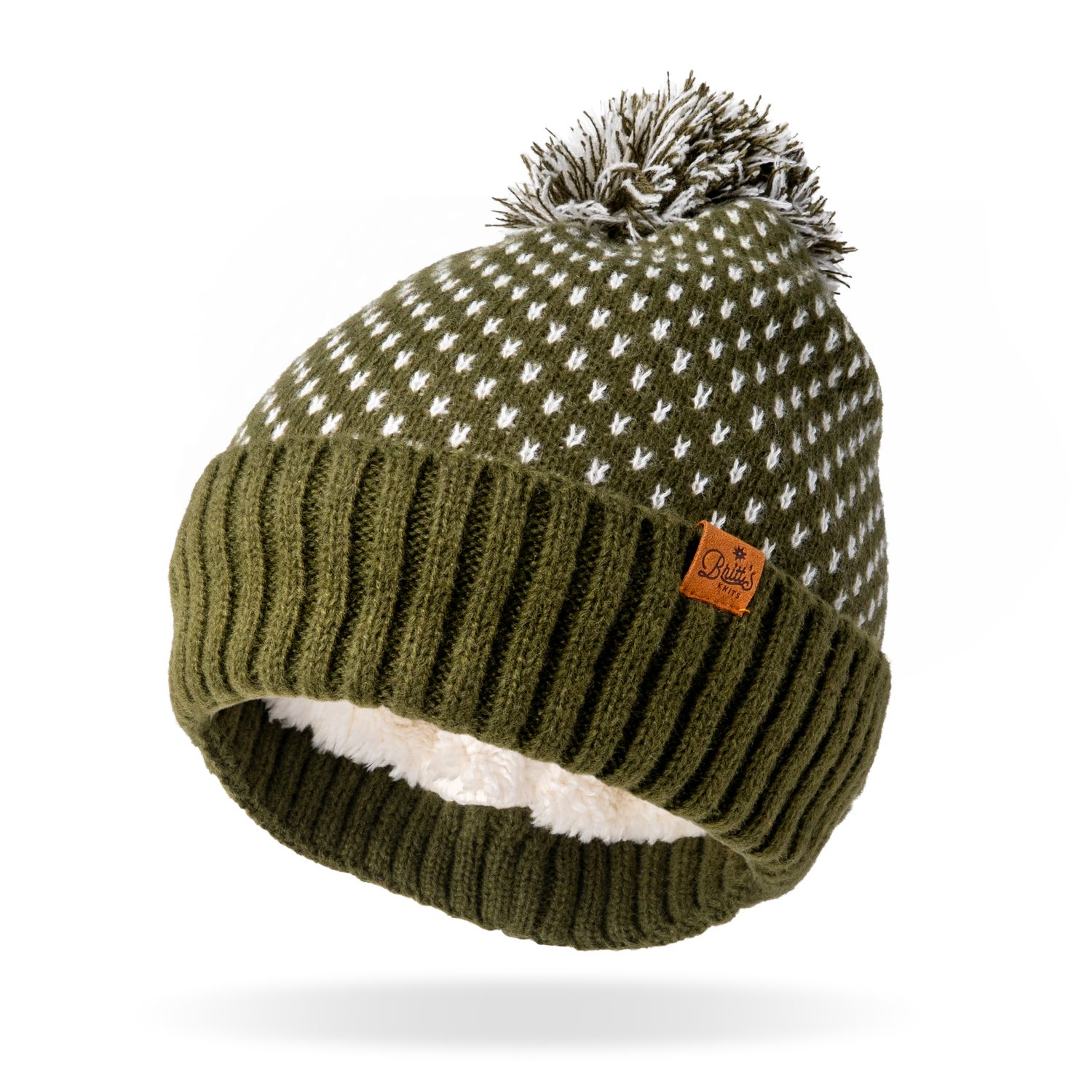 BONNET BRITT'S KNITS HIGHLAND AVEC POMPOM VERT