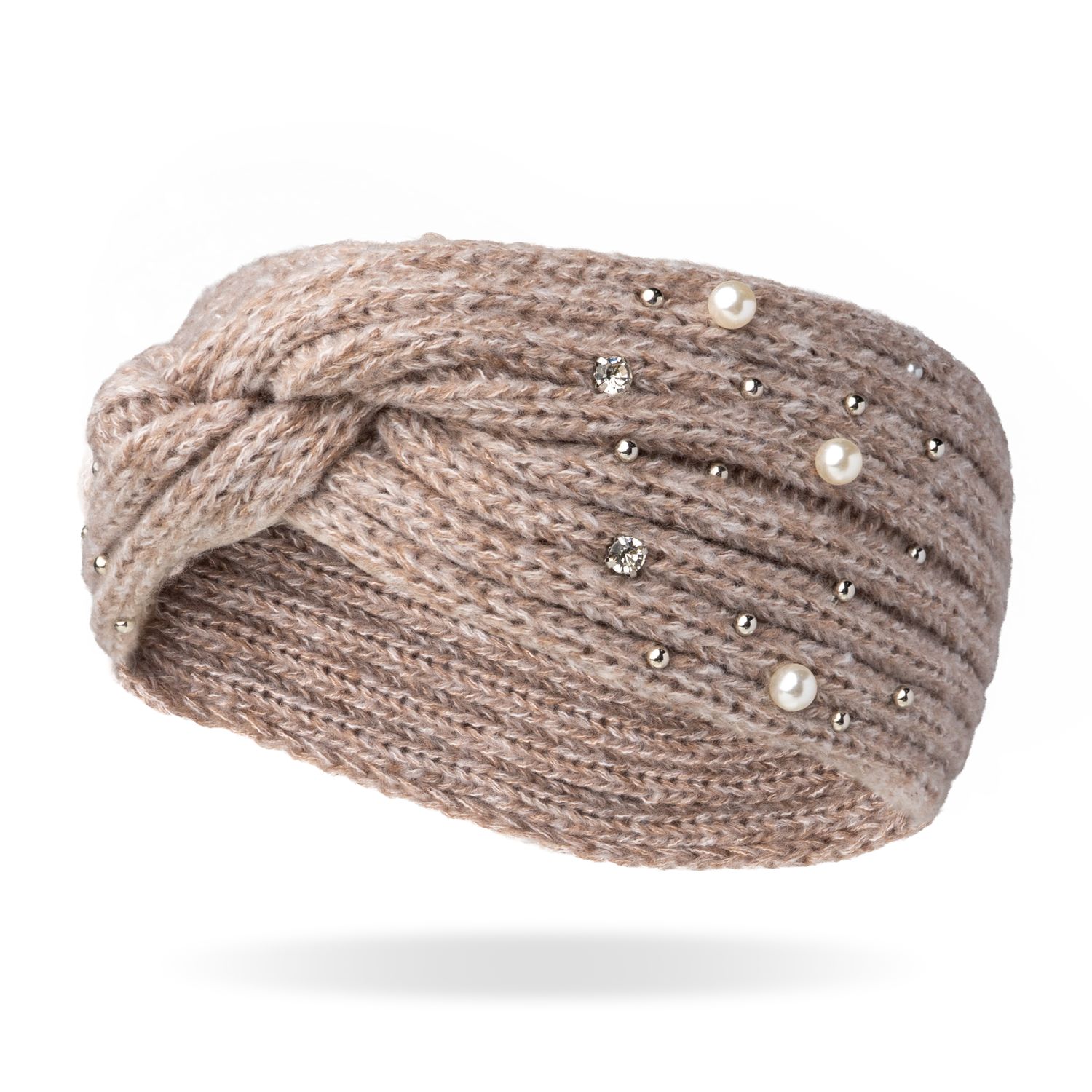 BRITT'S KNITS BEANDEAU AVEC PIERRE BEIGE