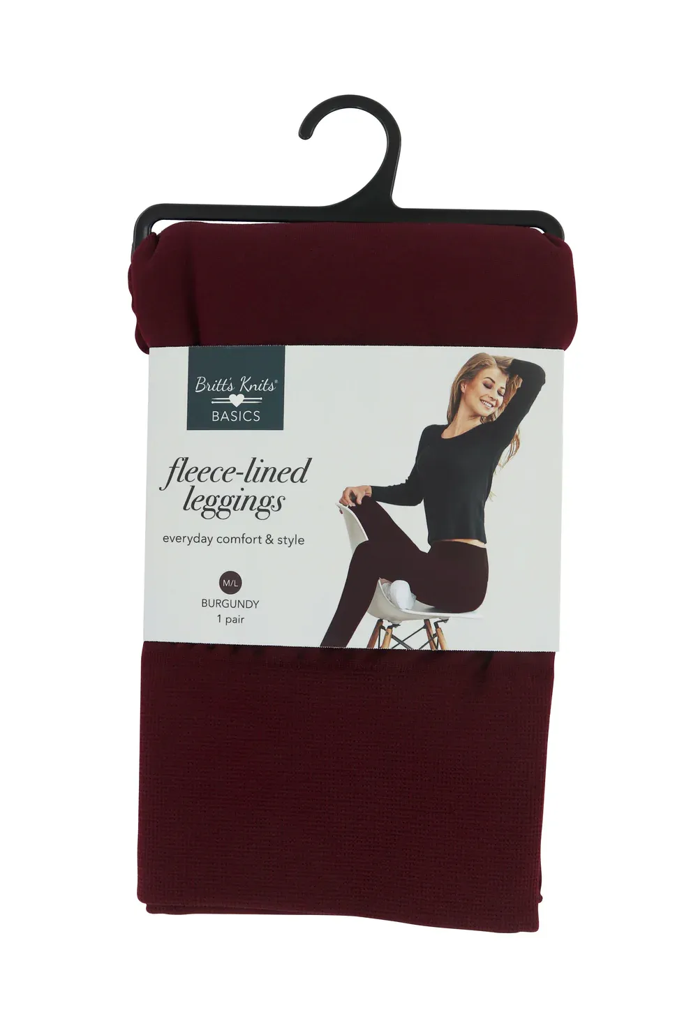 LEGGIN POLAIRE DOUBLÉ BOURGOGNE L/XL