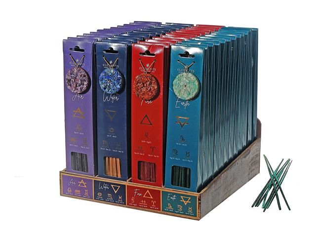 BÂTONNETS D’ENCENS ET ENSEMBLE DE SUPPORTS ÉLÉMENT 40 (48/DISP) (2.25$ PQT)