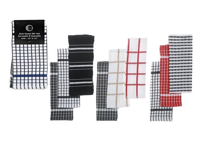 ENSEMBLE DE 3  TORCHONS À VAISSELLE